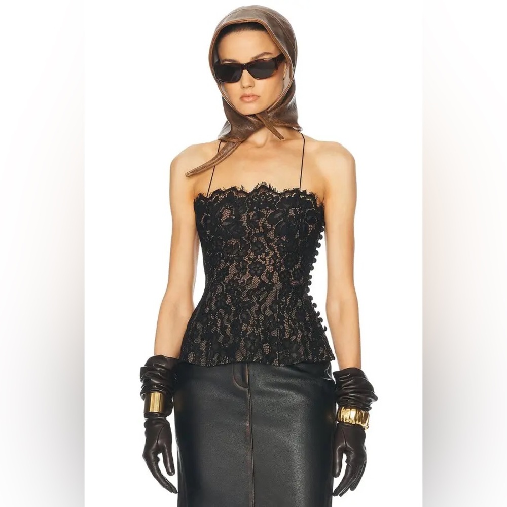 Helsa Lace Camisole top Black